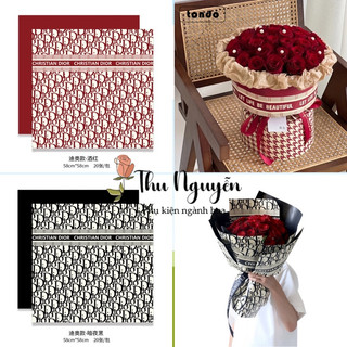 Xấp 20 tờ giấy bó hoa thương hiệu Dior bó hoa siêu sang chảnh giấy bó hoa không thấm nước 58x58cm