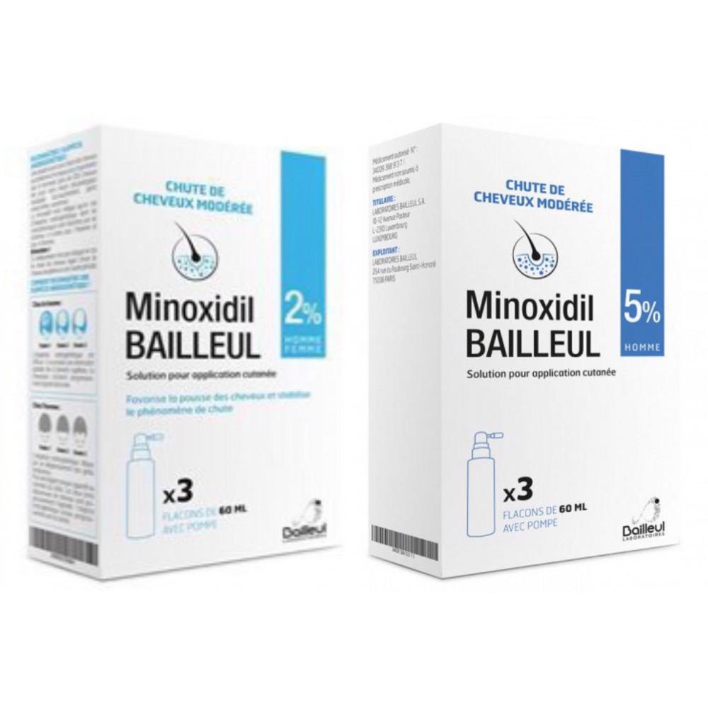 Xịt mọc tóc Minoxidil Bailleul 2% 5% 60ml