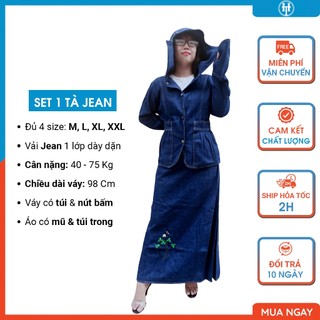 Bộ chống nắng jean cao cấp vải cotton dày dặn và mềm mại SJHT02 H&T FASHION