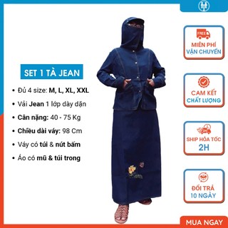 Áo váy chống nắng cao cấp vải jean dày dặn và mềm mại SJHT01 H&T FASHION