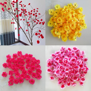   100 bông  Hoa đào - hoa mai giả trang trí TẾT 