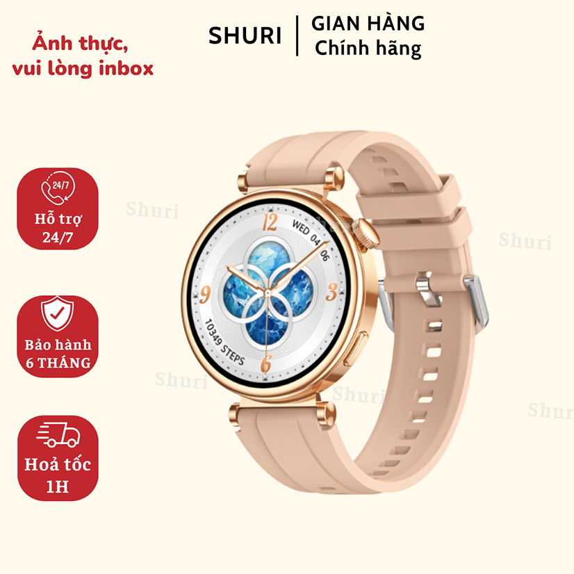 Đồng Hồ Thông Minh GT4 MINI 41mm / Smart Watch Mặt Tròn Cho Nữ Nghe Gọi Nhận Tin Nhắn Zalô - Mess - Bảo Hành 6 Tháng