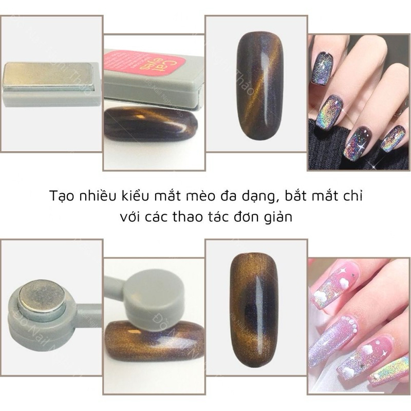 Nam châm hoa mắt mèo 2 đầu