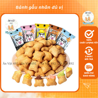 Bánh gấu nhân Socola Dâu tây Sữa Sữa Chua 10 Gói thơm ngon giòn tan - Ăn Vặt 492