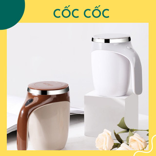 Cốc ly khuấy cafe tự động, giữ nhiệt cao cấp, kèm dây sạc tiện lợi Cốc Cốc 380ml dùng để pha trà, cà phê, quà tặng