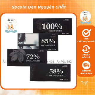 Socola Đen Nguyên Chất 100% 85% 72% 58% 35% Không Đường Ăn Kiêng Giảm Cân Hiệu Quả Hộp Cao Cấp  - Ăn Vặt 492