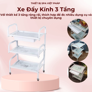 xe đẩy kính spa 3 tầng thuận tiện sử dụng