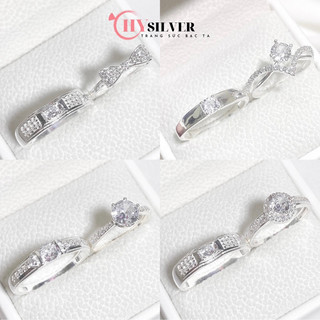 Tổng hợp 7 mẫu nhẫn đôi bạc chy silver nđ07 đính đá bạc thật