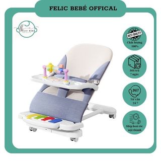 Ghế bập bênh kèm bàn ăn và đồ chơi cho bé, Ghế nôi đa năng bập bênh cho bé, Ghế tựa cho bé