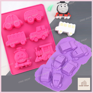 Khuôn Silicon 6 Xe Ô Tô, Xe Hơi Dễ Thương Làm Socola, Thạch Rau câu, Pudding, Sáp Nến CAKESHOP