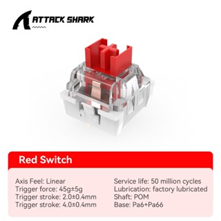  Combo 100 Trục switch Attck Shark bàn phím cơ - Trục cơ bàn phím   Red  Yellow  White   