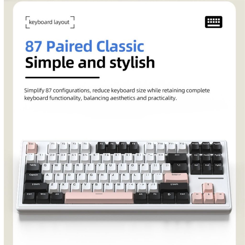 Bàn Phím Cơ Silent Xinmeng M87 V2 Không Dây Bluetooth Gaming LED RGB Pro App Custom Hotswap , 3 Mode | BigBuy360 - bigbuy360.vn