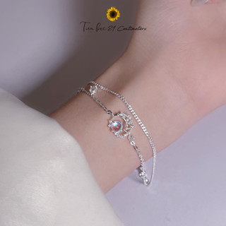 Lắc tay bạc Kép Glitter Moon, Lắc tay Tiệm bạc 21Centimeters