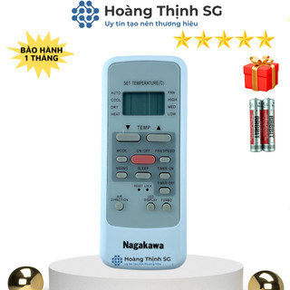 Điều khiển điều hoà Nagakawa, remote máy lạnh Nagakawa - Tặng kèm pin - Hoàng Thịnh SG