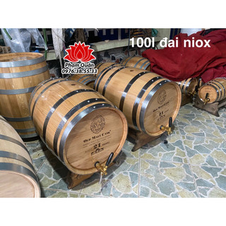 Thùng rượu gỗ sồi 100 lít, thùng ngâm rượu gỗ sồi 100l