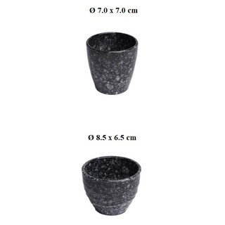 Ly uống nước trà đá nhựa Melamine vân đá đen