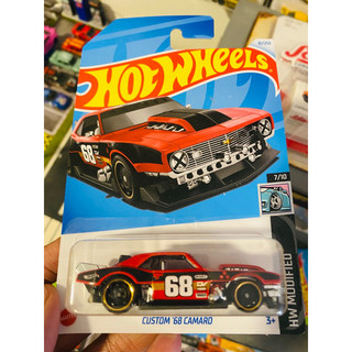 Xe hot wheels custom 68 camaro màu đỏ 2024