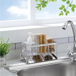 Kệ inox 304 để đồ rửa chén bát có khay hứng nước TR TARAA