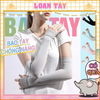 Bao Tay Thời Trang Chống Nắng Kẻ Viền Cổ Tay Loại Tốt Màu Trơn Mát Lạnh L2481