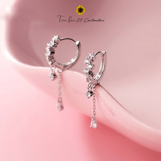 Khuyên tai bạc Tròn Droplet Bông tai bạc Tiệm bạc 21 Centimeters