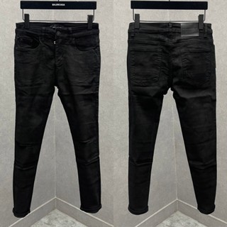 Quần jean bò nam Dsq đen rách gối ống côn đơn giản basic co giãn tốt đi học đi chơi boy phố QJ460P