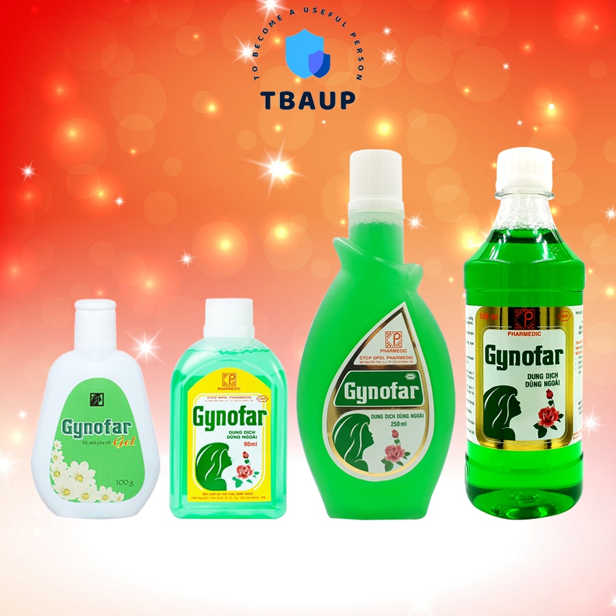 Gynofar - Dung dịch "nước thánh", tắm mụn lưng, rôm sảy, gội chống gàu, nấm, vệ sinh phụ nữ, sát trù