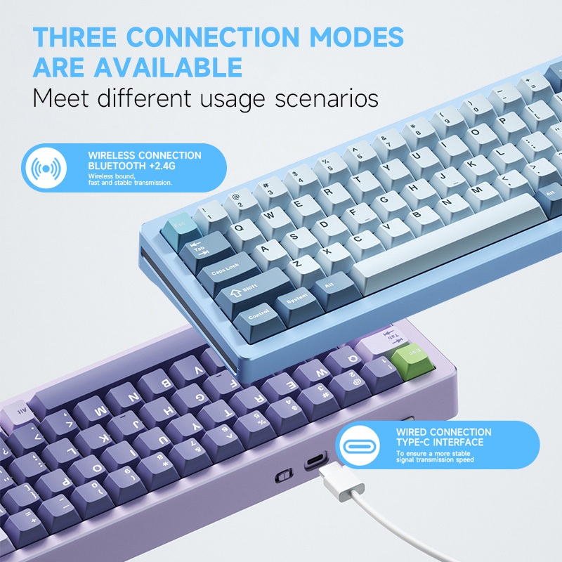 Bàn Phím Cơ M71 Khung Nhôm CNC Không dây Bluetooth Cấu Trúc GASKET Hotwsap 5 Pin Mạch Xuôi LED RGB | BigBuy360 - bigbuy360.vn