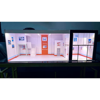 mô hình showroom garage 1/64 (order)