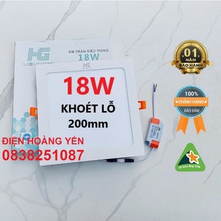 Đèn LED âm trần Vuông 18w ánh sáng trắng - bảo hành 12 tháng