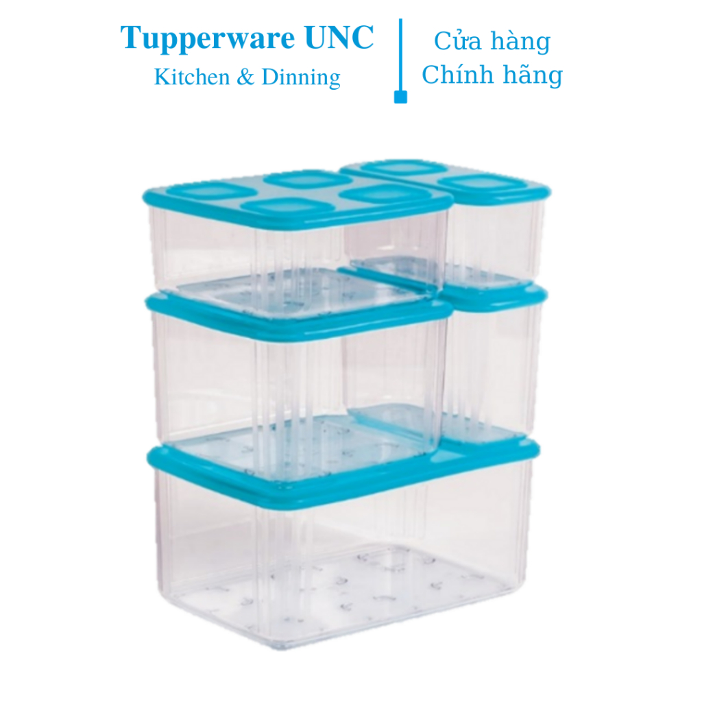 Bộ hộp trữ mát Tupperware Fresh Clear Set 5