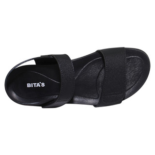Sandal đế bằng nữ Bita's SHANA.01 (Đen + Trắng + Vàng bò + Vàng)