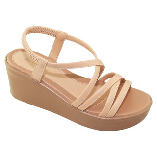 Sandal đế xuồng nữ Bita's SYN.289 (Đen + Kem)