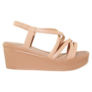 Sandal đế xuồng nữ Bita's SYN.289 (Đen + Kem)