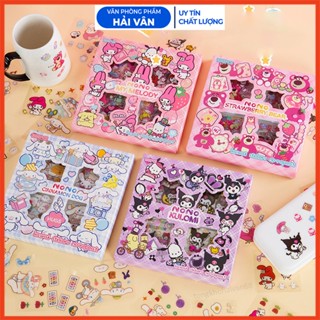 Hộp 100 tấm sticker cute dễ thương,set sticker trang trí  thiết kế đơn giản tiện dụng nhiều mẫu lựa chọn