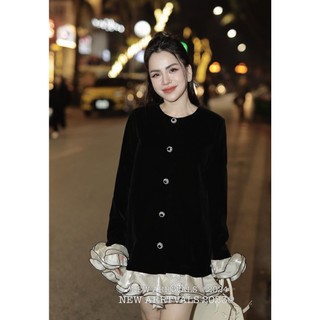 Váy Nhung Xuông Tay Bèo - Tôn Lên Vẻ Đẹp Sang Trọng Của Các Bạn Gái