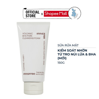 Sữa Rửa Mặt Innisfree Tro Núi Lửa Jeju Volcanic Pore BHA Cleansing Foam 150g (Mẫu Mới)