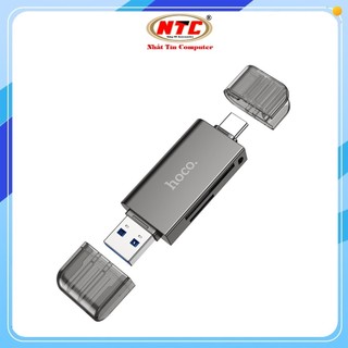 Đầu đọc thẻ nhớ 3.0 hoco hb39 2in1 cổng usb 3.0 và typec - hỗ trợ khe microsd/sd lên đến 2tb - nhất