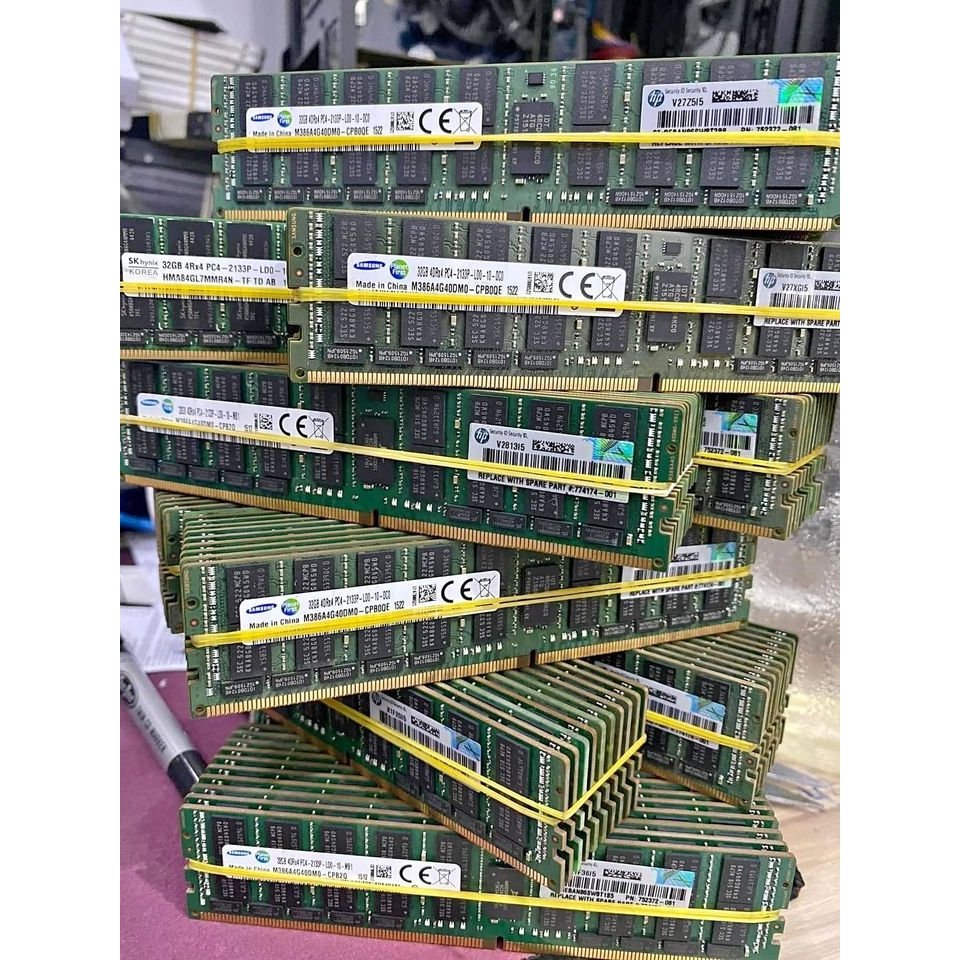 Ram Server DDR4/DDR3 16G/32G ECC REG bus 2666/2400/2133/... BH 1 đổi 1.