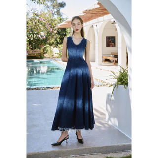Đầm jean sát nách cách điệu at moda de lita