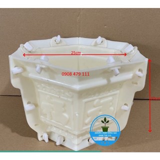 Khuôn đúc chậu lục giác 25 cm tq