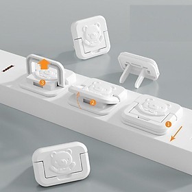 Set 10 cái Bịt ổ điện 2 chân Hình Gấu SSS có quai