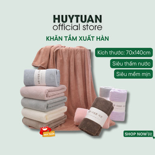 Khăn tắm bông hàn quốc 70 x 140 cm, chất khăn lông cừu siêu mềm mịn thấm hút nước, thích hợp cho cả mẹ và bé, chọn màu