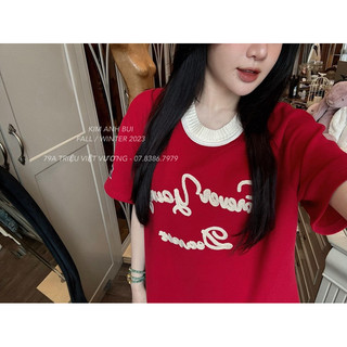 ÁO PHÔNG ĐỎ FOREVER YOUNG PHỐI CỔ BE CAO CẤP