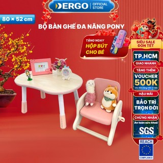 Bộ bàn ghế đa năng cho bé dergo pony