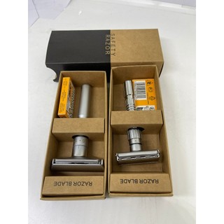 [Tặng 5 Lam Bic] Dao cạo râu CỔ ĐIỂN inox 304 Taiwan ấn D777 & cánh buớm D888 đúc nguyên khối tăng đưa tiện dụng