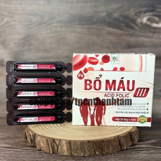 Siro bổ máu ACID FOLIC giảm tình trạng thiếu máu, bổ sung sắt cho bé ,phụ nữ đang mang thai, bà bầu - Hộp 20 ống