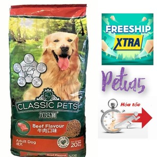 20kg ( 50 gói 400g) Classic Pet - Thức ăn chó chó trưởng thành vị thịt bò