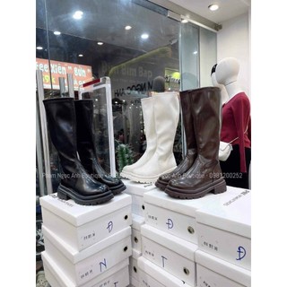Bốt dài trơn đế răng cưa