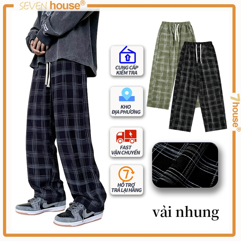 Quần Ống Rộng kẻ sọc nam họa tiết oversized Quần Nhung Tăm Nam y2k baggy Cá Tính thời trang unisex quần dài
