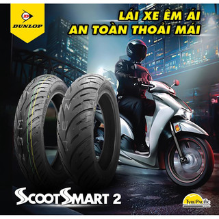 Vỏ lốp sh 125,150 ,shark 175 trước và sau dunlop gai scoot smart cao cấp